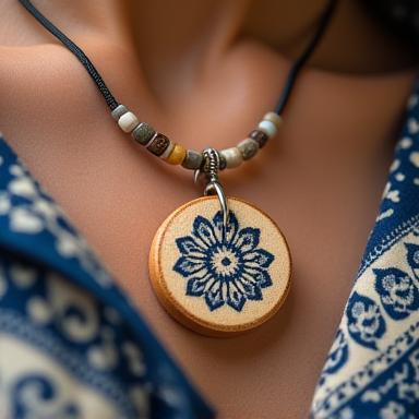 Rantai kayu inspirasi batik