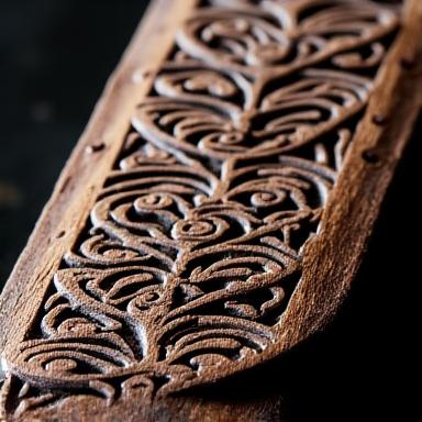 Perhiasan kayu motif etnik Dayak