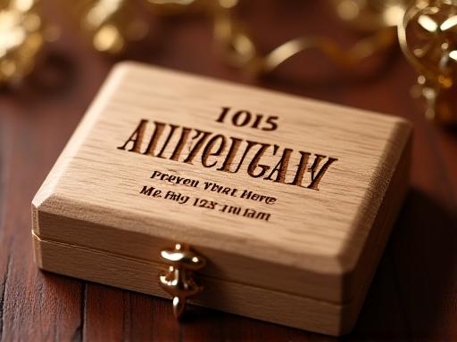 Hadiah kayu ukiran anniversary