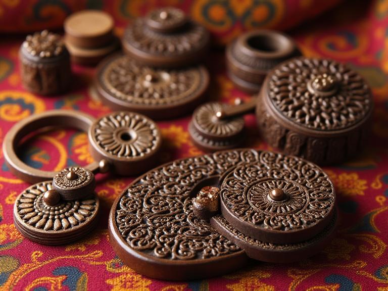 Perhiasan kayu motif tradisional Malaysia